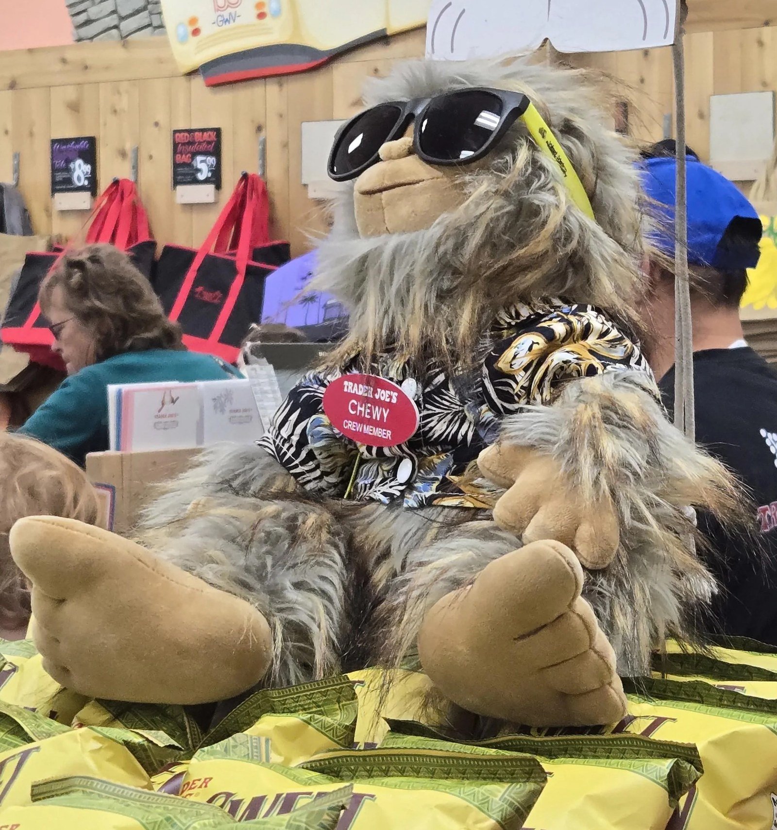 Chewy the Sasquatch at Trader Joe's Greenwood Village