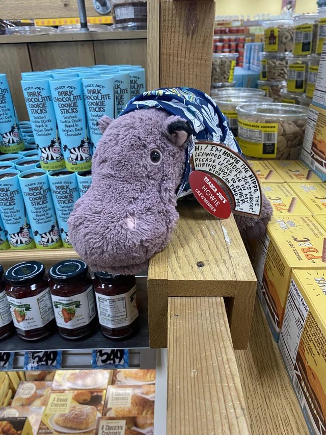 Howie the Hippo at Trader Joe's Leawood, KS