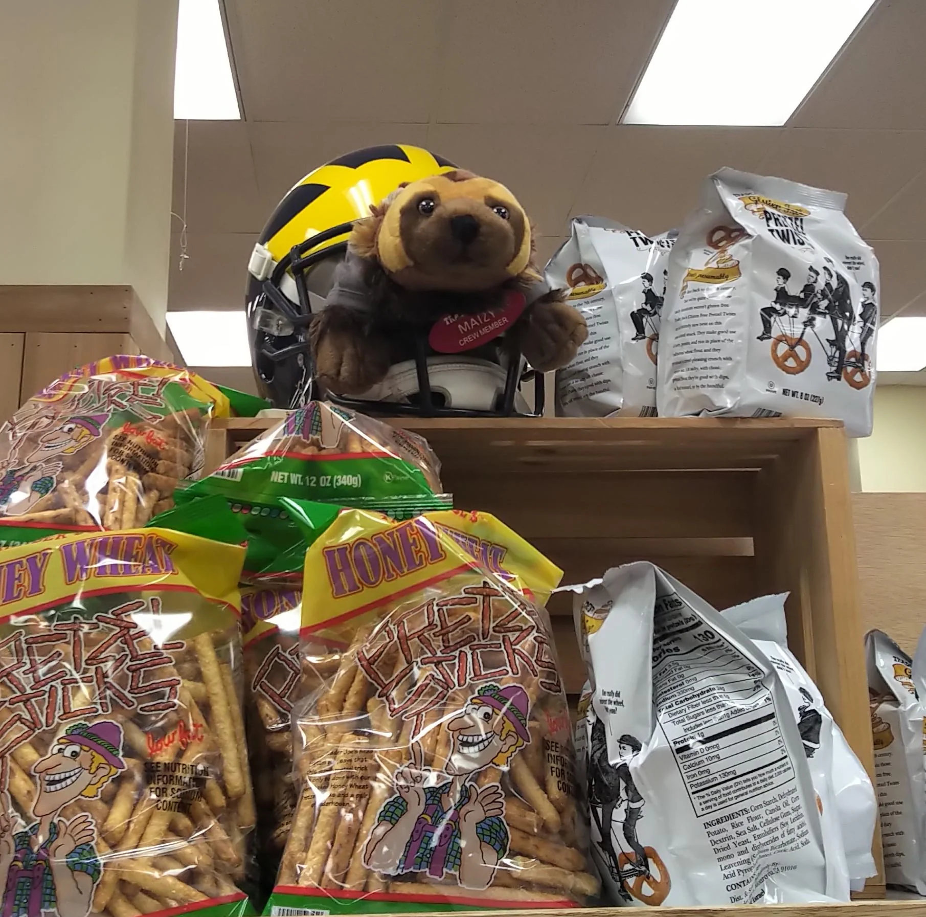 Maizy the Wolverine at Trader Joe's Ann Arbor, MI