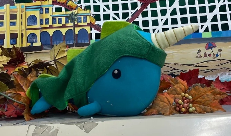 Gnarly the Narwhal at Trader Joe's Santa Cruz, CA
