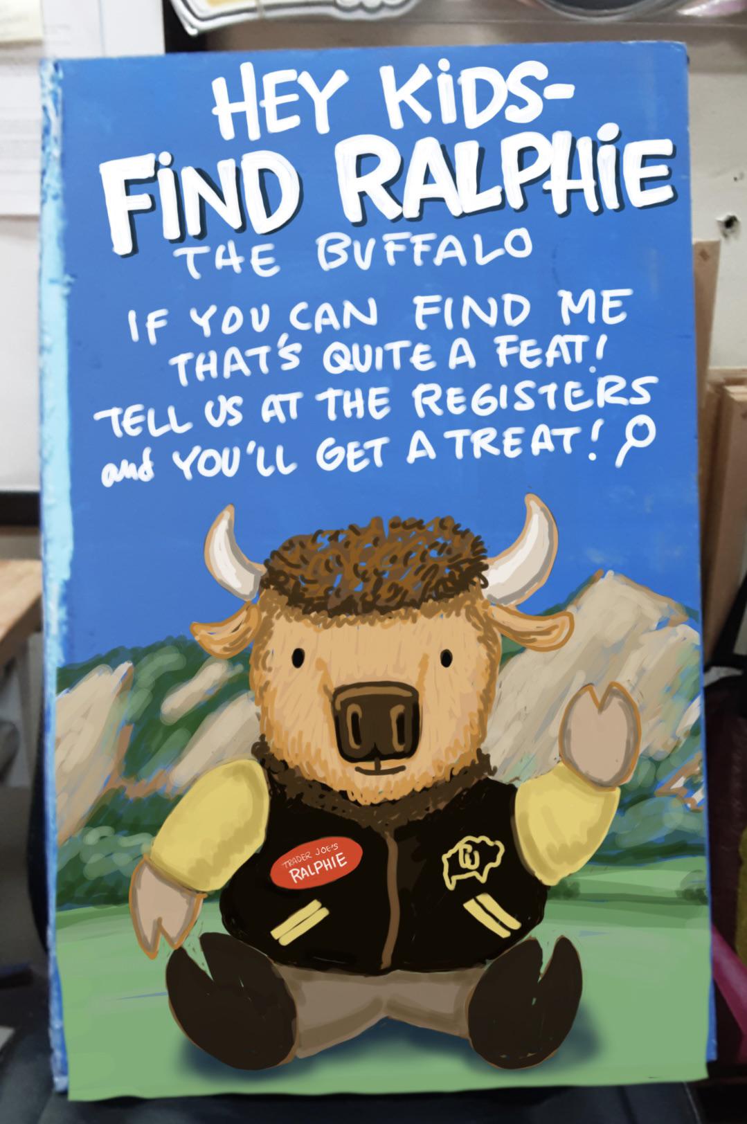 Ralphie the Buffalo at Trader Joe's Boulder, CO