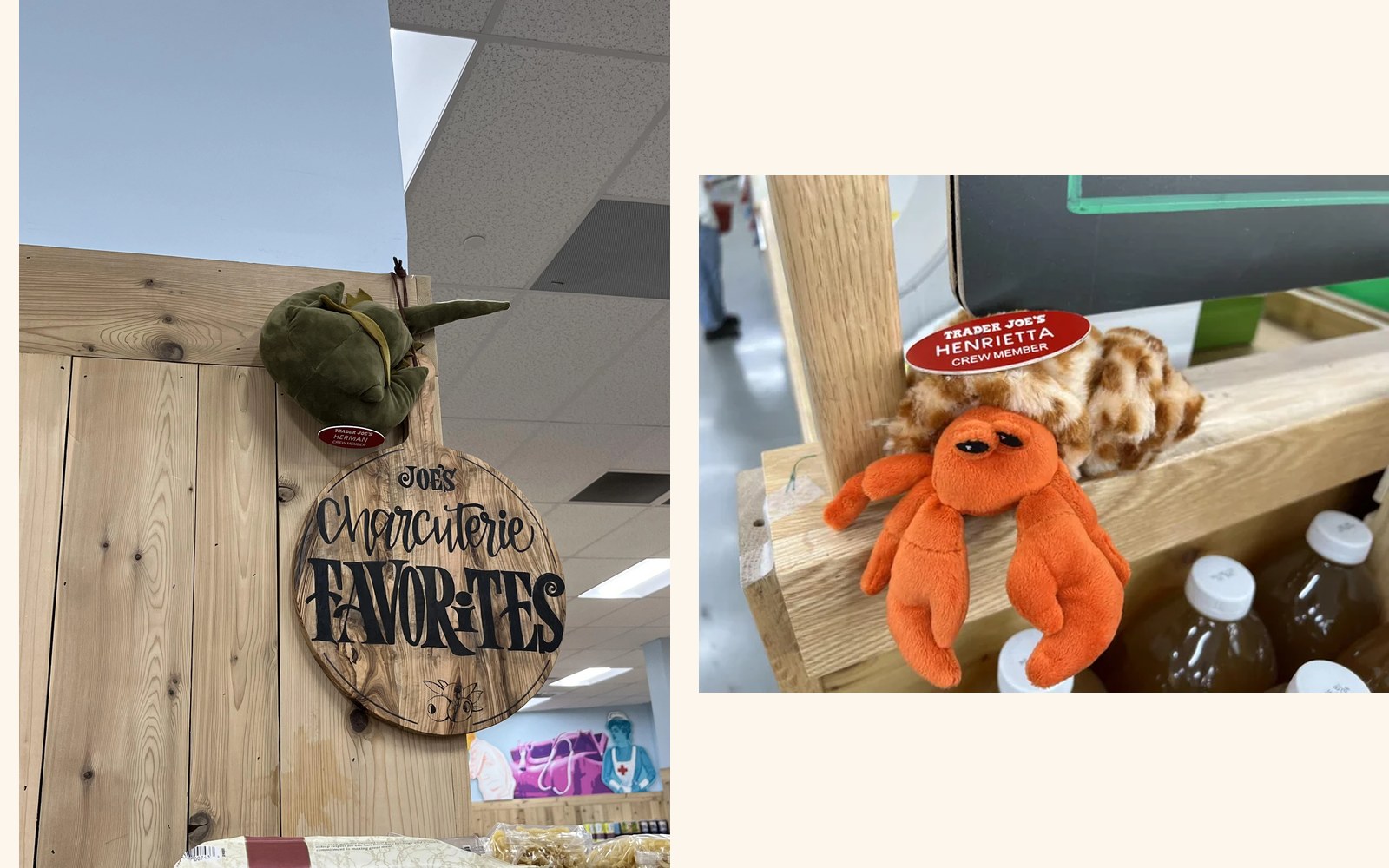 Herman and Henrietta the Crabs (x2) at Trader Joe's Newark, DE
