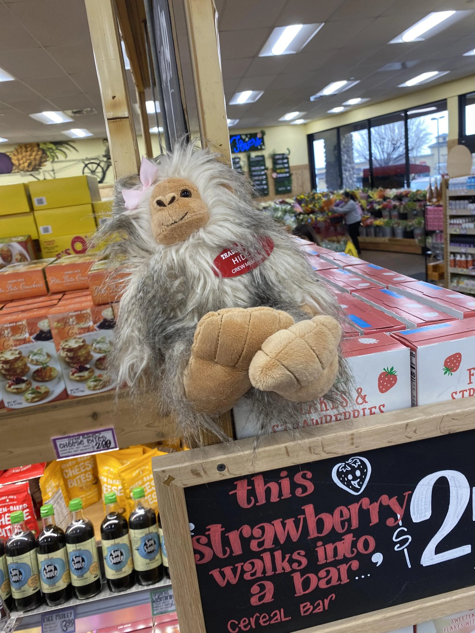 Hidee the Yeti at Trader Joe's Rancho Cucamonga, CA