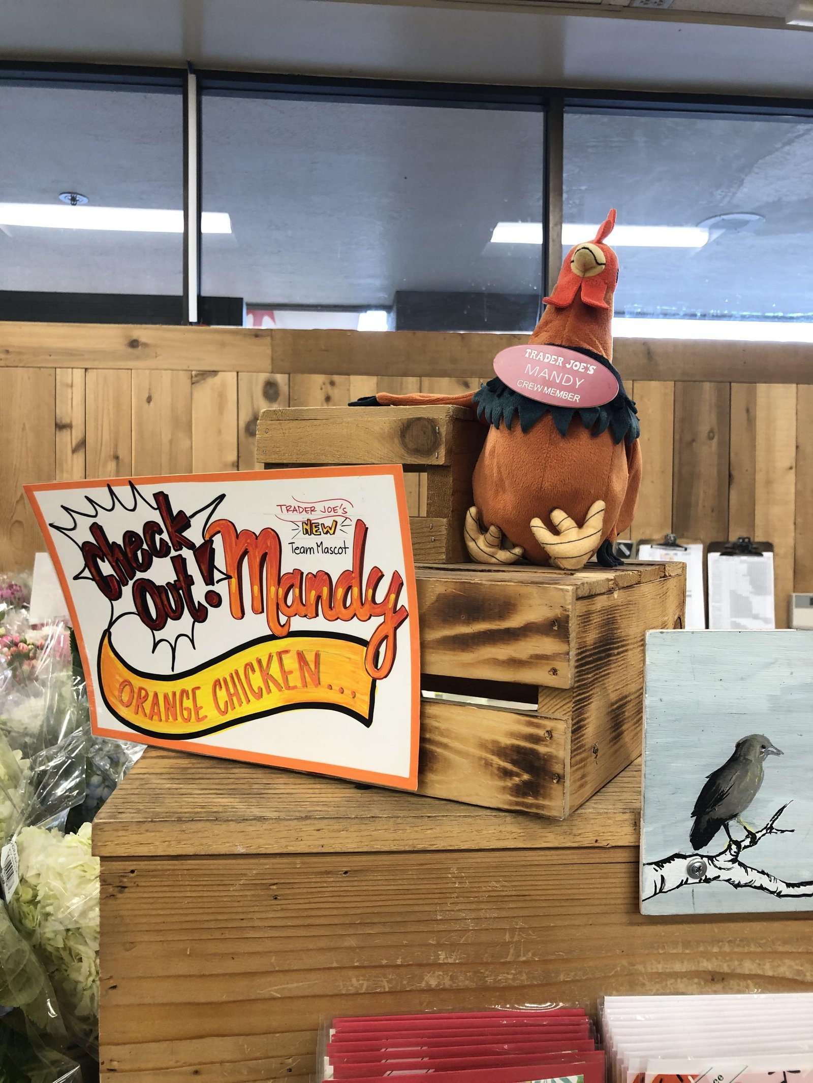 Mandy the Chicken at Trader Joe's Modesto, CA