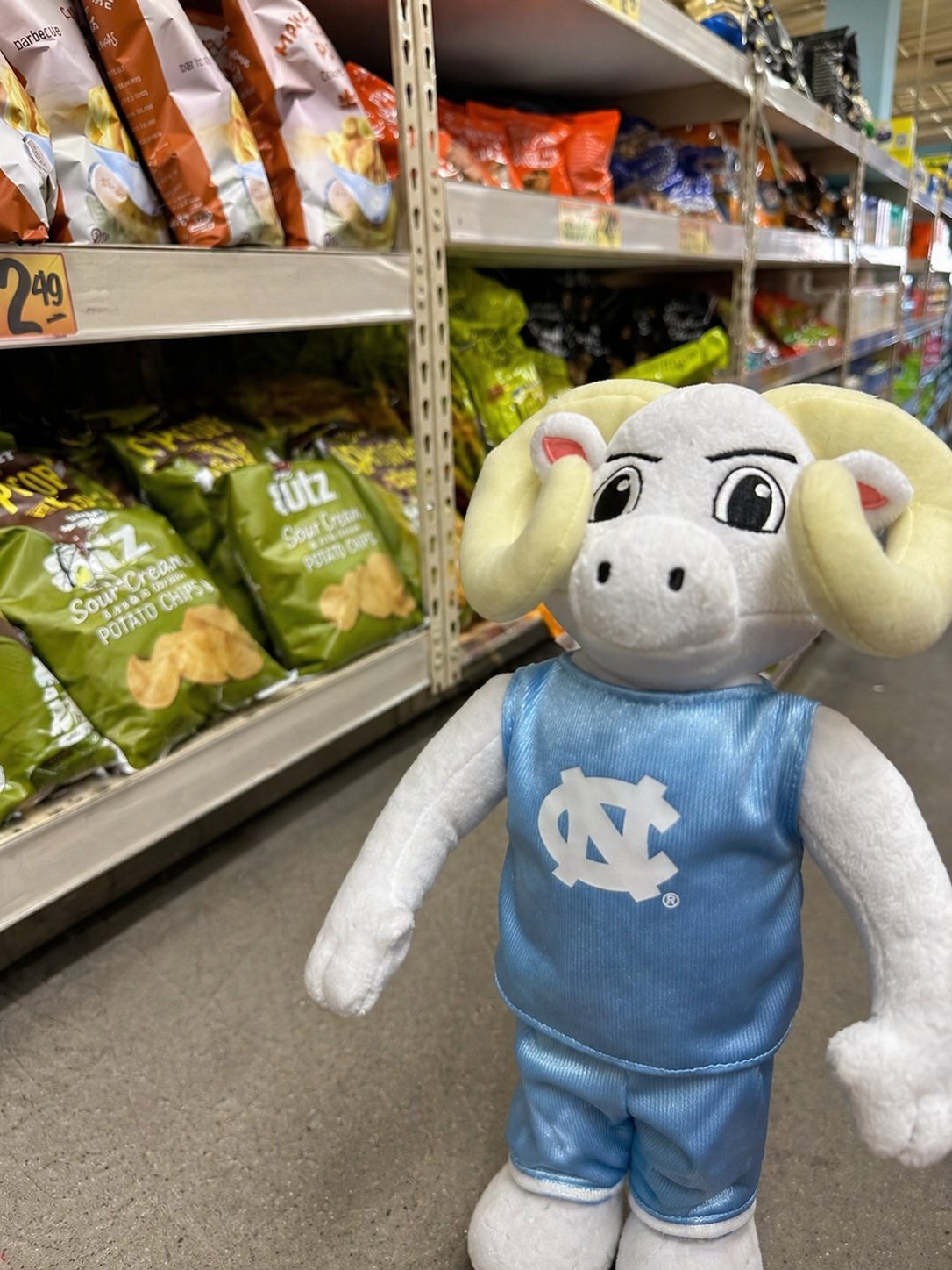 Rameses the Ram at Trader Joe's Chapel Hill, NC
