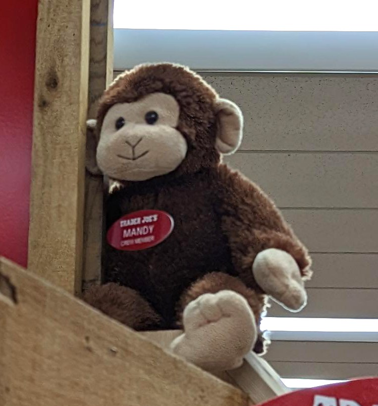 Mandy the Monkey at Trader Joe's Costa Mesa — 17th Street, CA